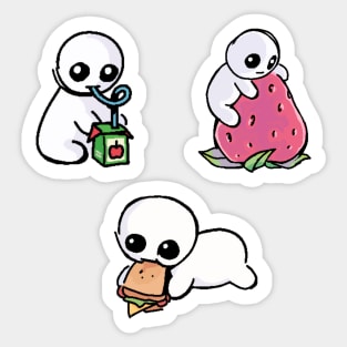 TBH Sticker pack (apple juice silly straw, strawberry and sandwich) Sticker